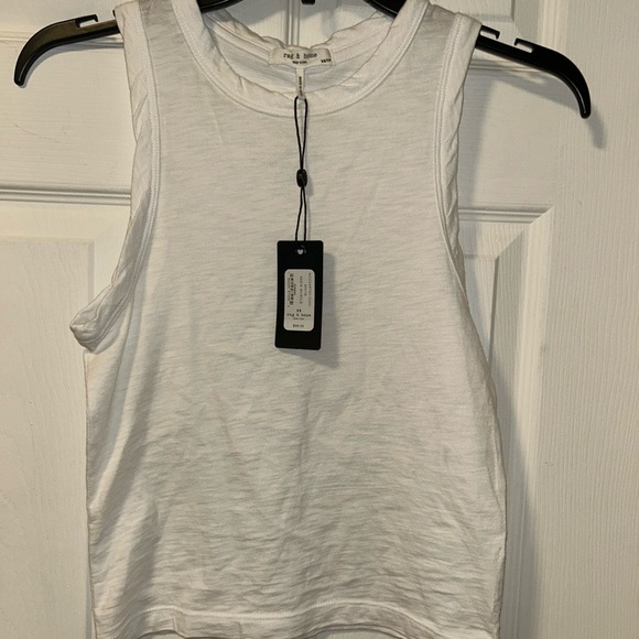 Rag & Bone Cream Muscle Tee - Picture 1 of 3